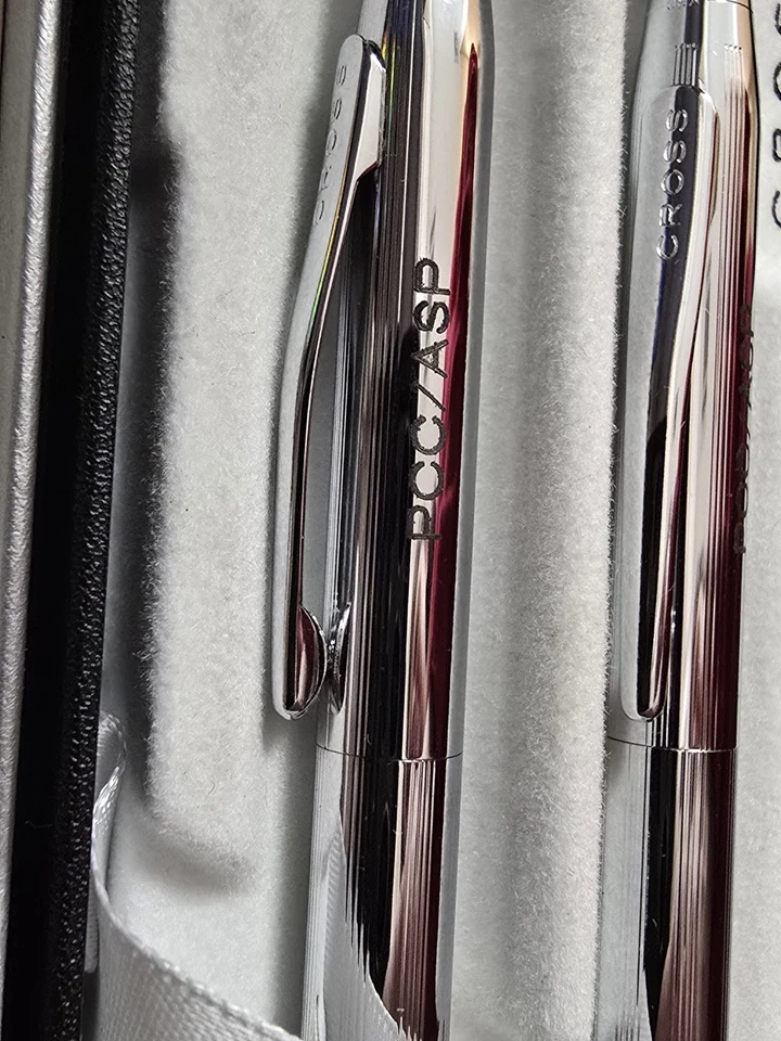 Juego de bolígrafo Cross Century cromado y lápiz de 0,5 mm nuevo en caja 350105 Estados Unidos Foto 3 de 4