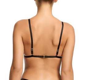 Dita Von Teese Von Follies Fantacist Unlined Tie Front Bralette black XL NEW