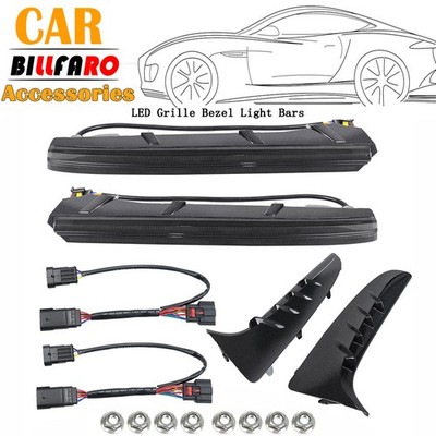 Front Lower Bumper Grille LED Fog Light Bezel For Corvette C8 Stingray Z51 20-25
