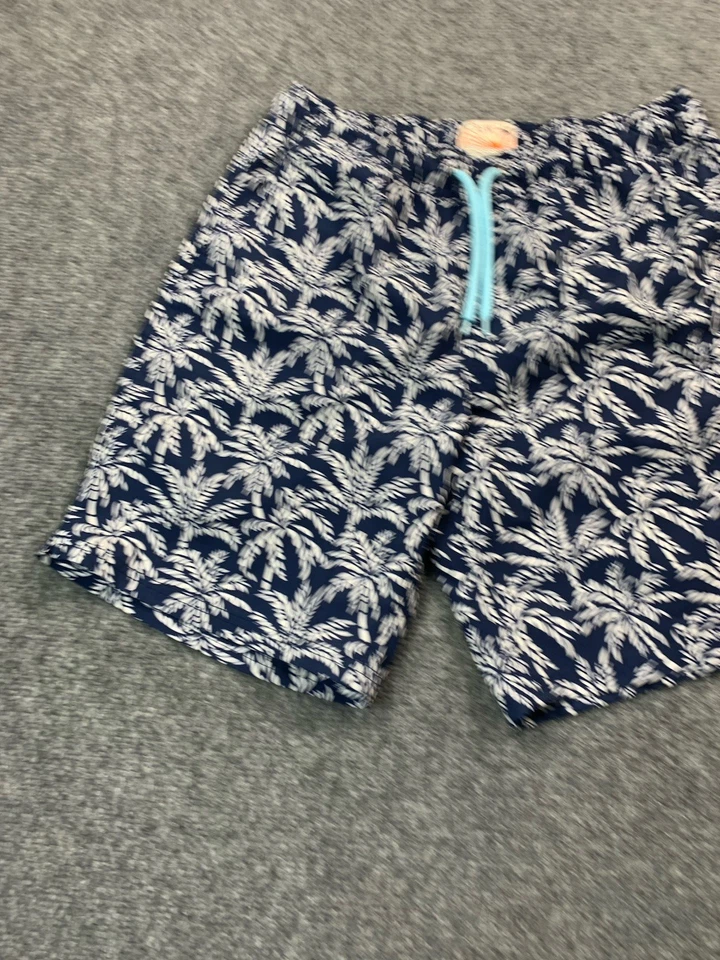 J Crew Swim Trunks Mens Small Blue Palm Trees Flex Swimwear - Image 3 of 4