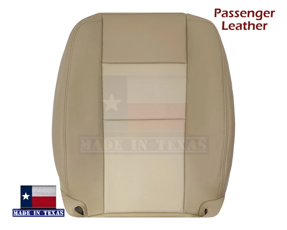 Cubierta de asiento de cuero inferior superior lateral del pasajero para Ford Explorer 2006-2010 color tostado Foto 3 de 4