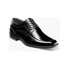 Stacy Adams Men's Calhoun 20117-001 Moc Toe Black Leather Casual Oxford - Stock