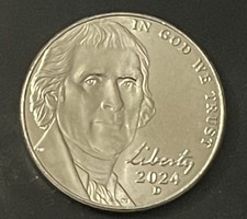 2024-D JEFFERSON NICKEL, UNCIRCULATED LOW MINTAGE, 1 COIN 