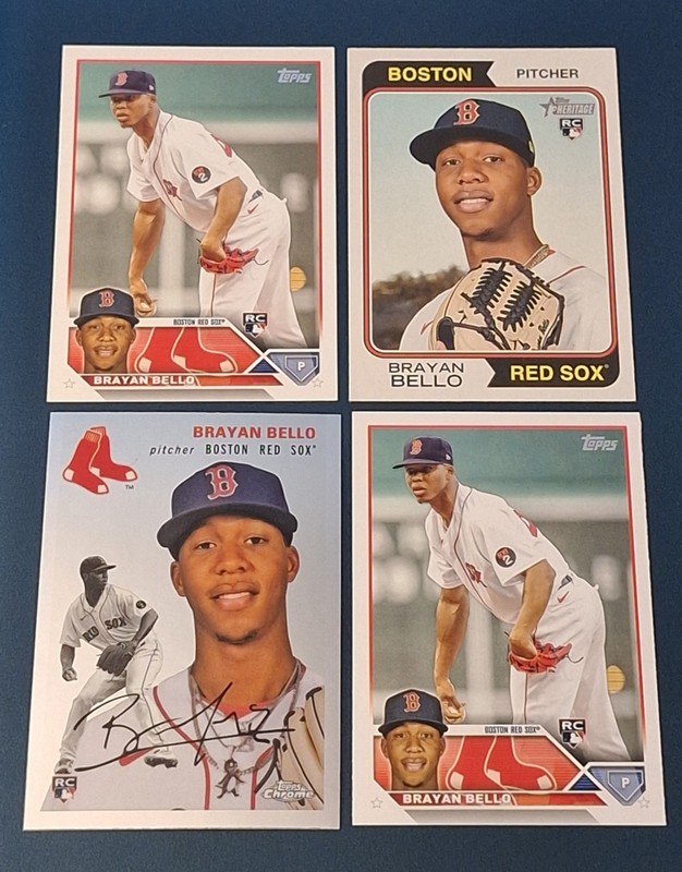 (4) Brayan Bello 2023 Topps Chrome Platinum Anniversary Rookie Card #98 Red Sox