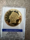 Gold plated 1849 Liberty Head Double Eagle Million Dollar Coin Gold Plated