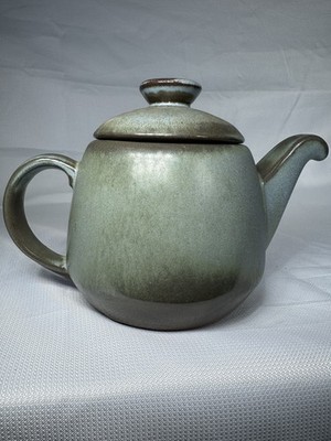 Frankoma Plainsman Teapot Prairie Green Pottery Vintage USA 6 Cup w Lid 6T