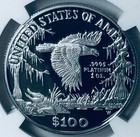 1999 W 1 Toz Proof Pure Platinum Eagle $100 Dollars .9995 Bullion PF-70 Signed — photo 4