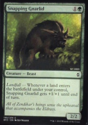 Snapping Gnarlid - Battle for Zendikar: #190, Magic: The Gathering Nm C263