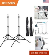 7 Ft Light Stand for Photography, Portable Photo Video Tripod Stand, 2 Pack L...