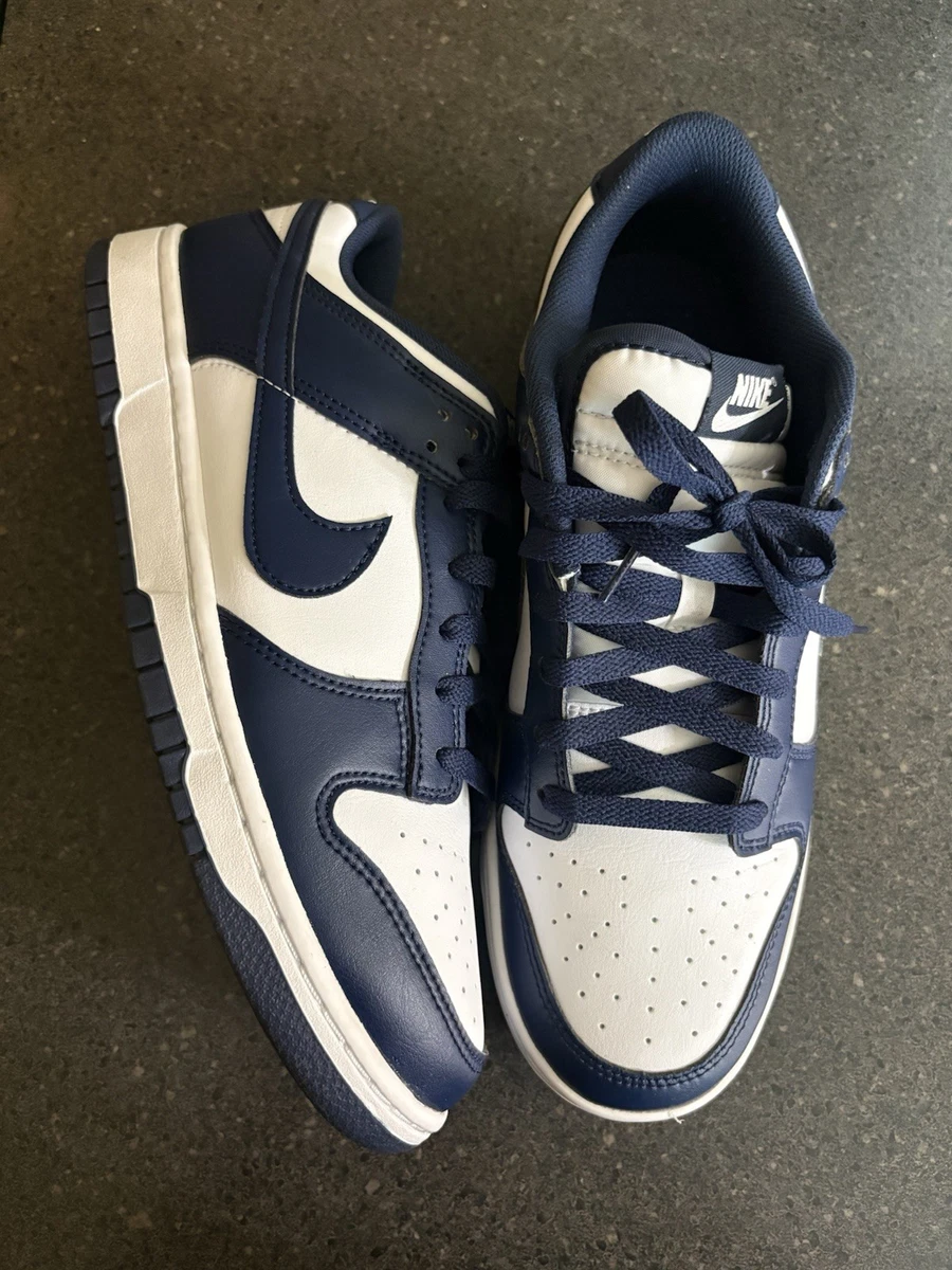Preços baixos em Nike Dunk Low White Midnight Navy | eBay