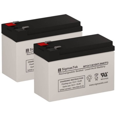 APC Back-UPS XS 1500VA BX1500 Battery Replacement: 2-pack 12V 7.5Ah by SigmasTek