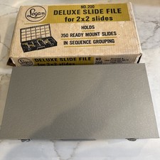 vintage logan delux slide file for 2x2 slides 200 holds 750 slides