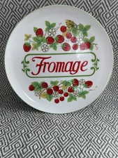 1970’s Vintage Porcelain Cheese Plate “Fromage”