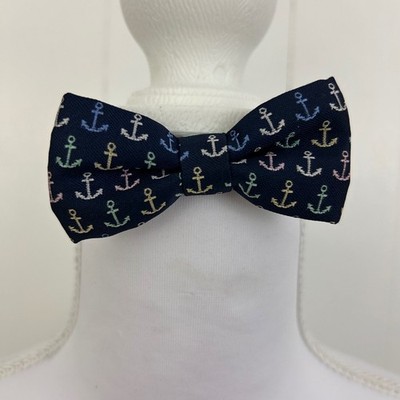 Janie and Jack Boys Navy Blue Anchor Print Bow Tie 0-24 Months Nautical Preppy