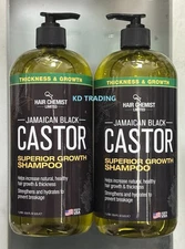 (2-Pk) HAIR CHEMIST Limited JAMAICAN BLACK CASTOR Superior Growth SHAMPOO 1000ml