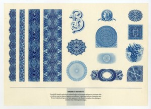 United States Banknote Corp. Proof Vignette Ad Sheet "Borders & Ornaments"