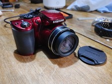 Samsung WB1100F 16.4MP 35x Optical Zoom Red Digital Bridge Camera W/ 64GB SD
