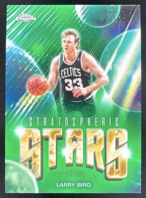 2025-26 Topps Chrome Update Stratospheric Stars Green #ST-24 Larry Bird /99