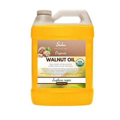 64oz Extra Virgin Walnut Oil - Cold Pressed, Unrefined - Cooking & Skin Care