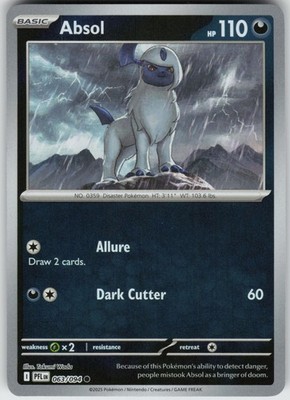 PO-03 Reverse Holo Absol 063/094 Common ME02: Phantasmal Flames