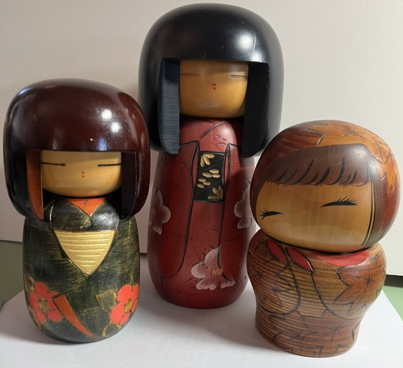 Kokeshi Doll Lot (3)