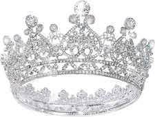 COCIDE Crown for Women Crystal Queen Crowns and Tiaras Girls Full round Wedding