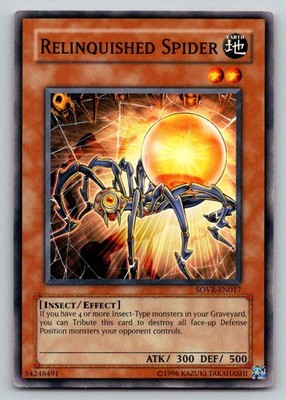 Relinquished Spider SOVR-EN017 Stardust Overdrive Yu-Gi-Oh