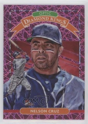 2020 Panini Donruss Optic Diamond Kings Pink Velocity Prizm /199 Nelson Cruz ni4
