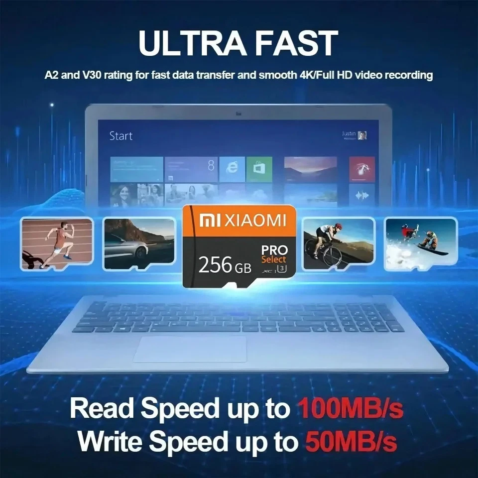 SD Memory Card High Speed 1TB 2TB Micro TF Card 128GB 256GB 512GB Camera Device - Image 4 of 4