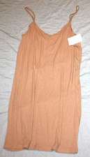 Women's Beautifully Soft Ribbed Night Gown - Stars Above Brown Size L