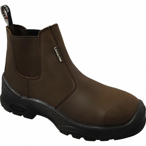 NEW Mens Slip On Steel Toe Cap Work Boots Size 6 to 13 UK - LEATHER DEALER BOOTS - Picture 12 of 15