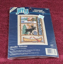Dimensions Jiffy Counted Cross Stitch Kit - Woodsy Welcome