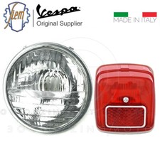 KIT FANALE FARO TONDO ANTERIORE POSTERIORE SIEM PIAGGIO VESPA 50 R L N 3-4 MARCE