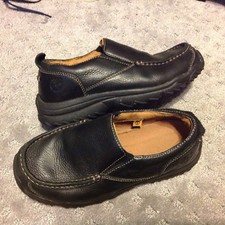 TIMBERLAND CARLSBAD Black Slip-On Loafers Sz 4M School EXCELLENT