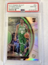 Jayson Tatum 2017-18 Select RC Concourse #93 Silver Prizm 💥PSA 10 Gem Mint💎📈