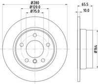 2X Hella 8DD 355 111-261 Bremsscheibe FüR BMW