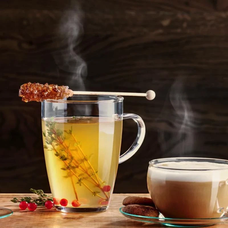 Set 6 tazze vetro trasparente mug 260 cc cappuccino the caffè tazzine manico - Immagine 3 di 4