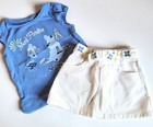 Gymboree 5T Greek Isle Style Island Map Turtle Tee White Skirt Set NWT Vintage