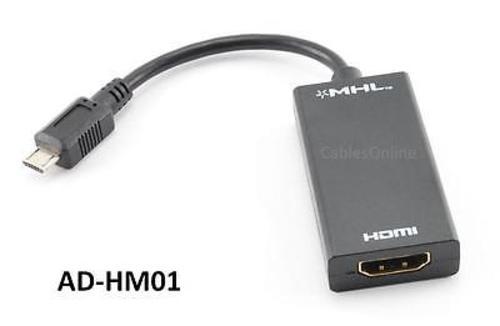 Smartphone a TV, USB MicroB a HDMI MHL Adaptador Ideal para LG, HTC, Samsung, Etc