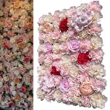 20 Pcs Artificial Silk Flower Wall Panels Wedding Party Venue Decors Wall Panels