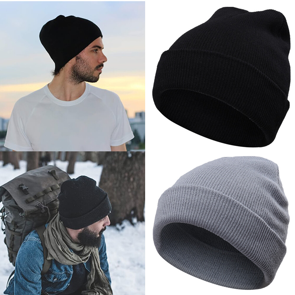 Beanie Winter Hats Warm Knitted Cozy Cuffed Skull Caps Slouchy for