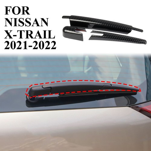 Carbon Fiber Rear Windshield Wiper Cover Trims kit For Nissan Rogue