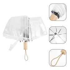 Fully Automatic Ten-bone Folding Transparent Umbrella Clear