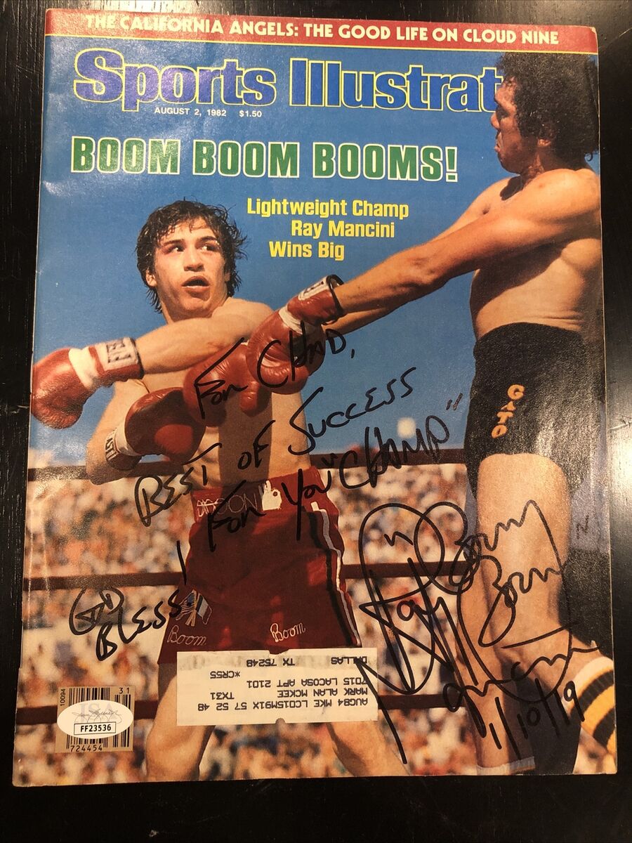 Ray Boom Boom Mancini Signed Sports Illustrated August 2 1982