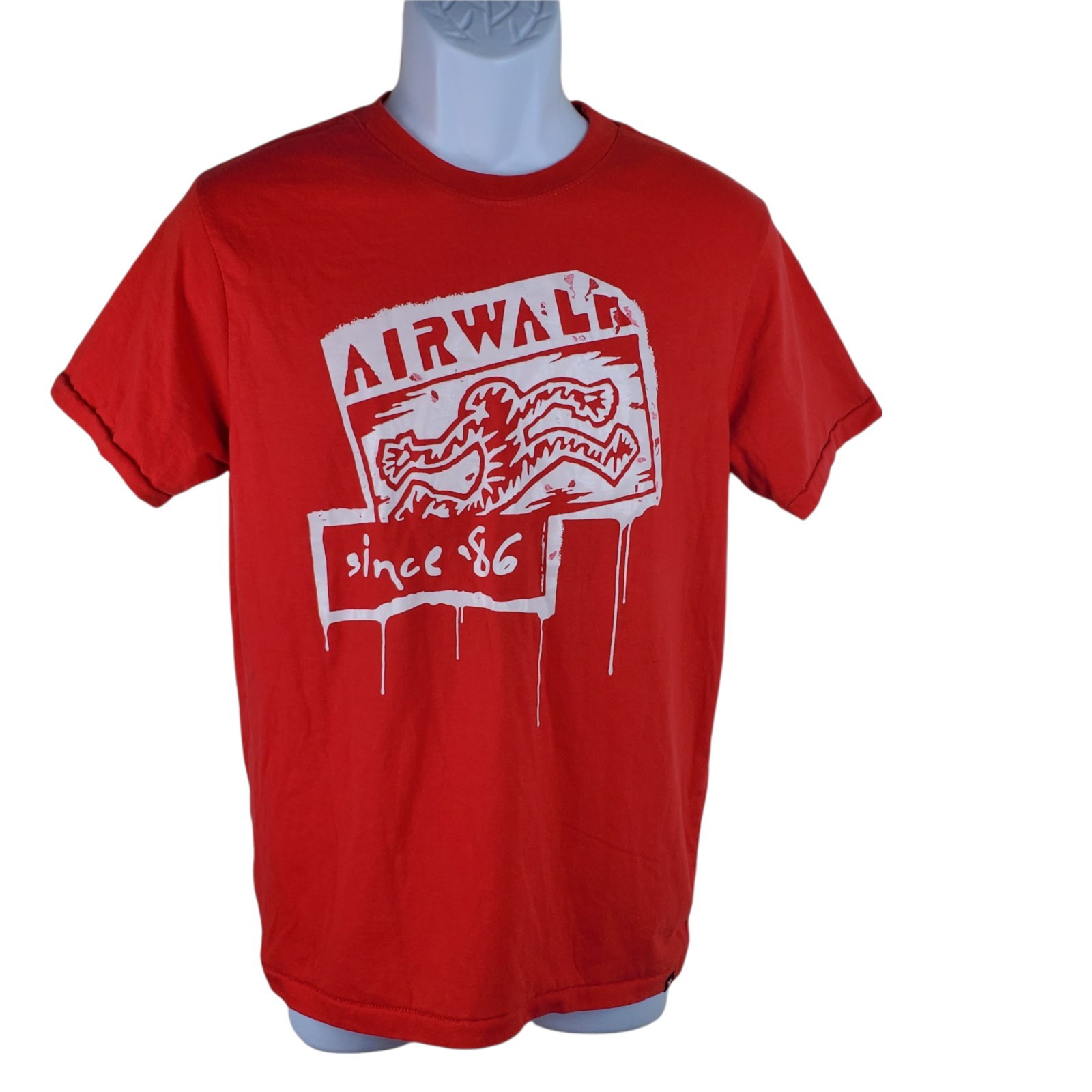 Vintage Airwalk Air Walk Red T Shirt S Skateboard 86 Shirt White Graphic