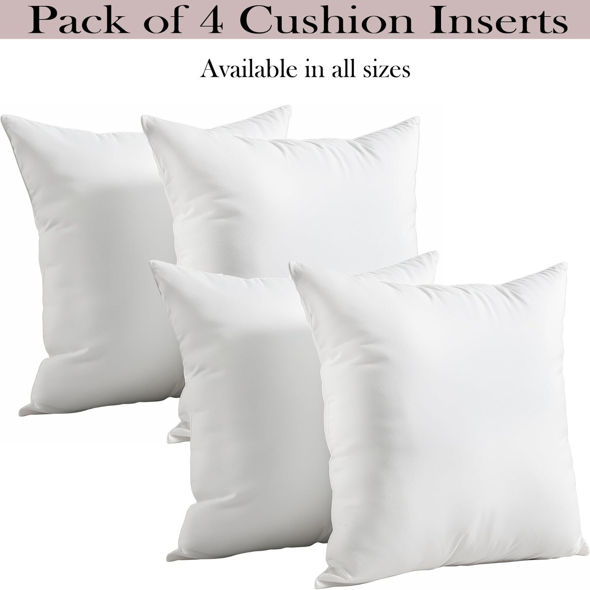 Pack Of Extra Filled Scatter Inner Cushions Pad Inserts Fillers