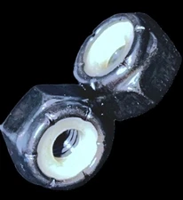 10-32 NM - Nylon Insert Hex LockNut - Black Oxide & Wax-Qty-100-For SKATEBOARDS