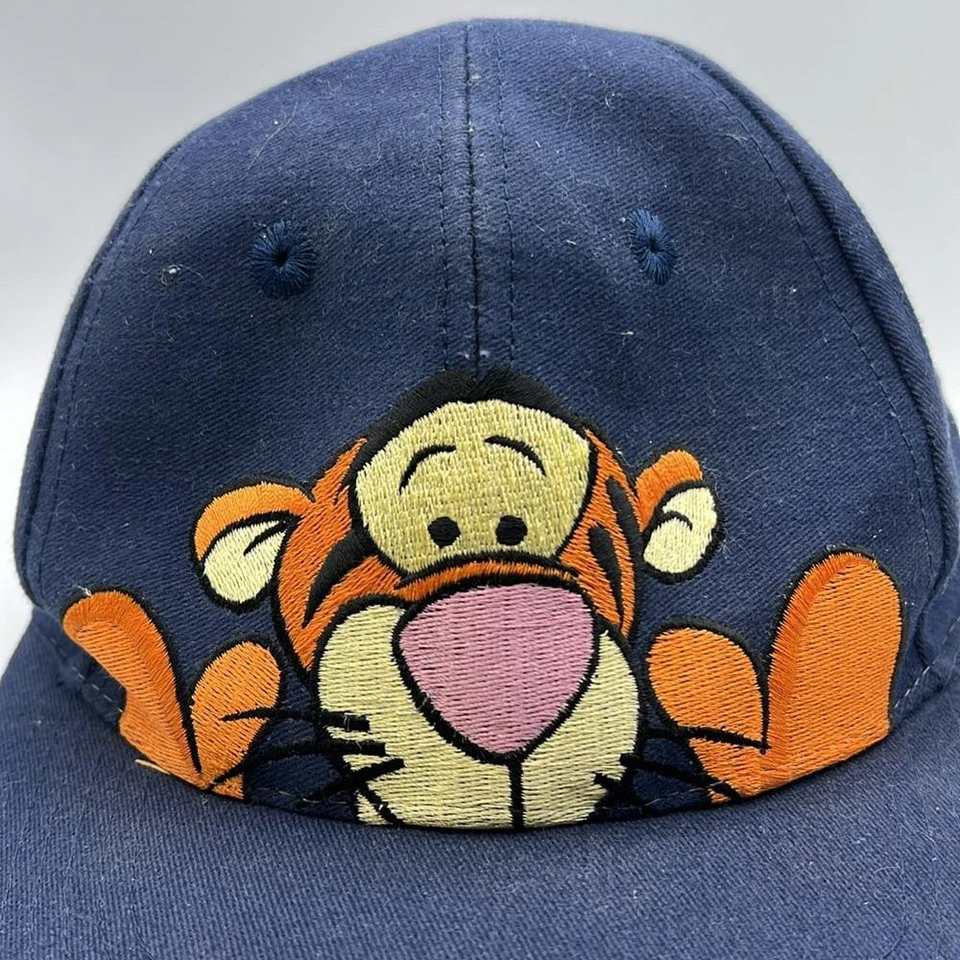 De colección Disney Tigger Winnie The Pooh Snapback Sombrero Azul Naranja Bordado Niños Foto 3 de 4