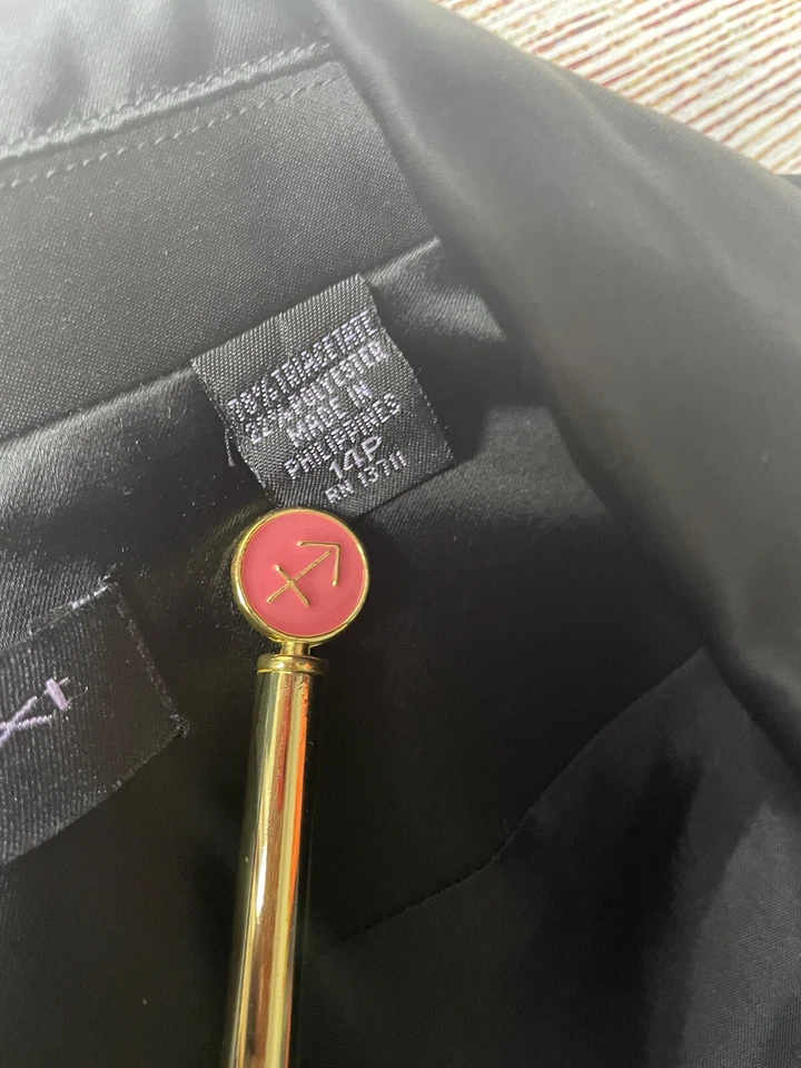 Jaqueta Blazer Context Petite Feminina Tamanho 14P Preta Um Botão Casual - Imagem 3 de 4