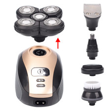 5-in-1 Rotary Electric Shaver 4D Rechargeable Bald Head Hair Beard Trimmer Razor 17